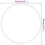 vidaXL Miroir mural Noir Ø 30 cm Rond