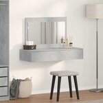 vidaXL Table de Toilette Gris 100 x 40 x 70 cm Bois d'ingénierie