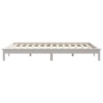 vidaXL Cadre de lit blanc 120x190 cm petit double bois massif de pin