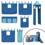 vidaXL Lit mezzanine enfants avec tour bleu 80x200cm bois pin massif