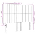 vidaXL Têtes de lit 4 Pièces Gris foncé 72x5x78/88 cm Tissu