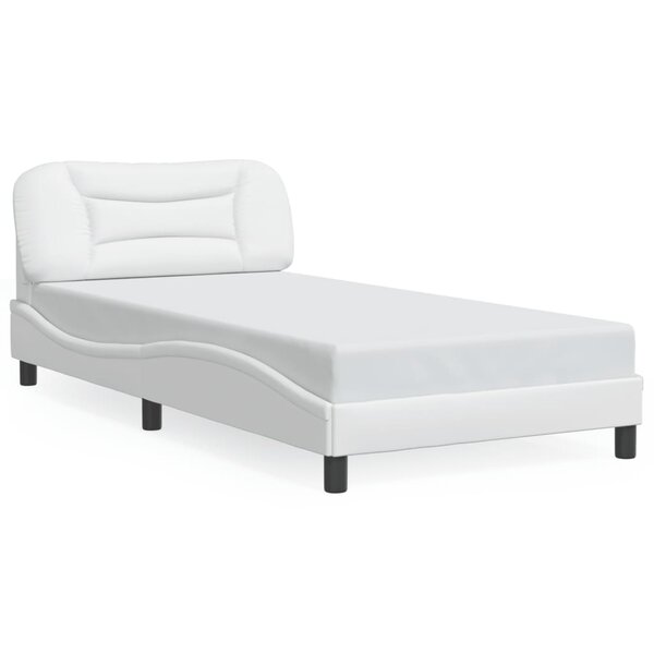 vidaXL Cadre de lit sans matelas blanc 100x200 cm similicuir