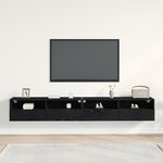 Meubles TV vidaXL 2 Pièces Chêne noir 100x30x30 cm Bois d'ingénierie