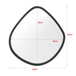 Miroir mural forme arrondie 64 x 60 cm noir mat 03_0007904