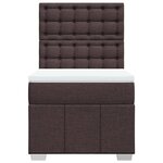 vidaXL Sommier à lattes de lit avec matelas Marron foncé 90x200 cm