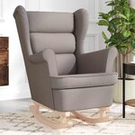 vidaXL Chaise à bascule taupe 74x90x102 cm tissu