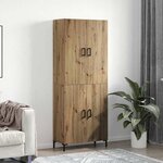 vidaXL Haut Armoire chêne artisanal 69 5 x 34 x 180 cm