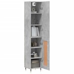 vidaXL Buffet haut Gris béton 34 5x34x180 cm Bois d'ingénierie