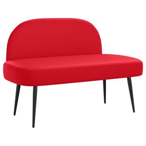 vidaXL Banc rembourré avec dossier Rouge 110 x 60 x 76 cm Simili cuir
