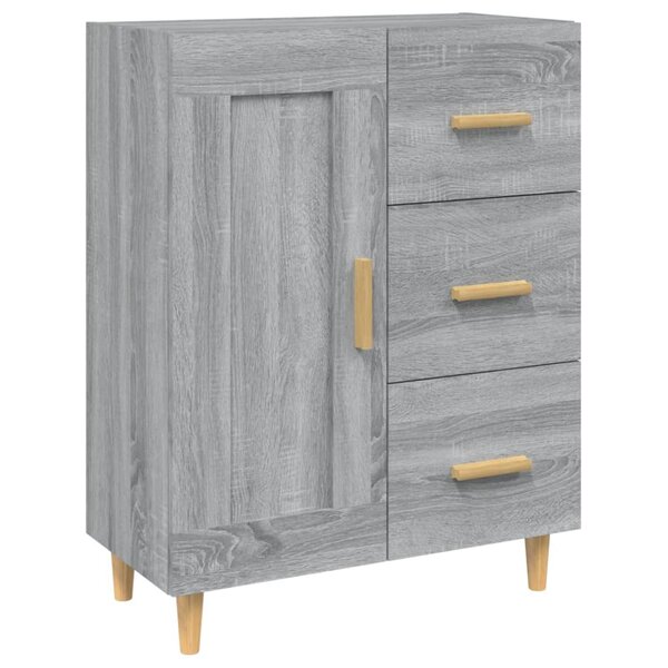 vidaXL Buffet Sonoma gris 69 5x34x90 cm Bois d'ingénierie