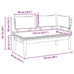 vidaXL Banc de jardin 2 Pièces Marron Teck massif