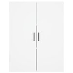 vidaXL Buffet haut Blanc 69 5x34x180 cm Bois d'ingénierie