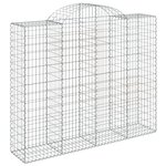 vidaXL Paniers à gabions arqués 4 Pièces 200x50x160/180 cm Fer galvanisé