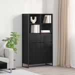 vidaXL Buffet 2 Pièces Chêne noir 81 x 36 x 150.5 cm Bois d'ingénierie