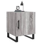 vidaXL Table de chevet sonoma gris 40x40x50 cm bois d'ingénierie