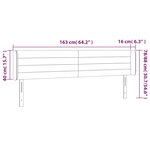 vidaXL Tête de lit à LED Vert foncé 163x16x78/88 cm Velours