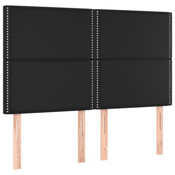 vidaXL Têtes de lit 4 Pièces Noir 72x5x78/88 cm Similicuir