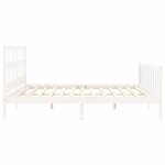 vidaXL Cadre de lit sans matelas blanc bois massif de pin
