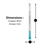 Recharge Goliath pour Stylo à Bille Pointe Moyenne Turquoise CARAN D'ACHE
