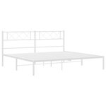 vidaXL Cadre de lit métal sans matelas et tête de lit blanc 193x203 cm