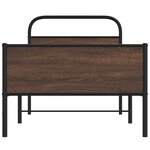 vidaXL Cadre de lit sans matelas 90x190cm chêne marron bois ingénierie