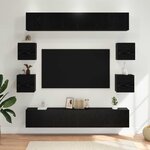 vidaXL Ensemble meuble TV 10 Pièces 180 x 30 x 30 cm Chêne noir