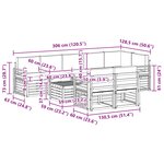vidaXL Ensemble de canapés d'extérieur 9 Pièces Blanc et Beige
