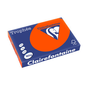 Ramette 250 Feuilles Papier 160g A3 420x297 mm Rouge cardinal TROPHÉE