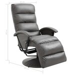 Vidaxl fauteuil inclinable tv gris similicuir