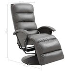 vidaXL Fauteuil inclinable TV Gris Similicuir