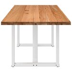 vidaXL Table à manger marron clair bois de chêne massif rectangulaire