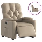 vidaXL Fauteuil inclinable électrique Cappuccino Similicuir