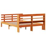 vidaXL Cadre de lit et tête de lit sans matelas cire marron 150x200 cm