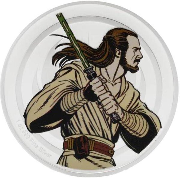 Pièce de monnaie en Argent g 31.1 (1 oz) Millésime Good and Evil QUI-GON JINN VS DARTH MAUL