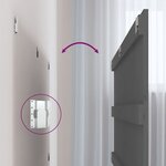 vidaXL Tête de lit murale Gris 140x3x60 cm Bois massif de pin