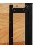 vidaXL Tête de lit 200 cm bois massif d'acacia et fer