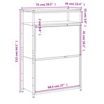 vidaXL Armoire à chaussures chêne sonoma 75x34x112cm bois d'ingénierie