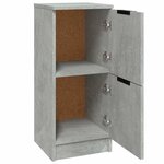 vidaXL Buffets 2 Pièces Gris béton 30x30x70 cm Bois d'ingénierie