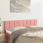 vidaXL Têtes de lit 2 Pièces Rose 72x5x78/88 cm Velours