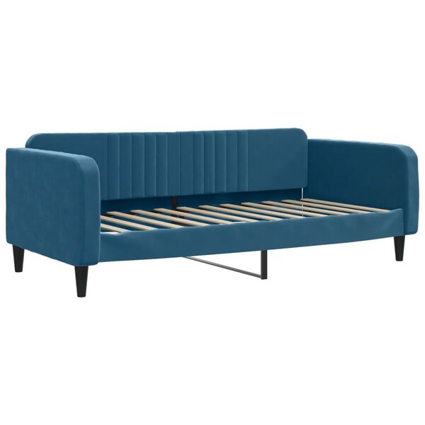 vidaXL Lit de repos bleu 90x200 cm velours