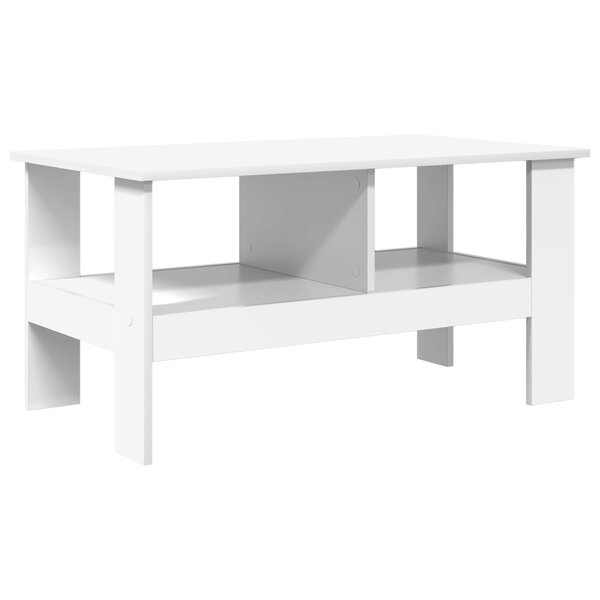 vidaXL Table basse Blanc 90 x 50 x 45 cm Bois d'ingénierie