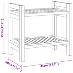 vidaXL Table d'appoint de salle de bain 45x30x45cm bois de teck solide