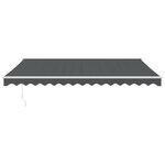 vidaXL Auvent rétractable anthracite 4x3 m tissu et aluminium