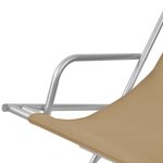 vidaXL Chaises inclinables de terrasse lot de2 Acier Taupe
