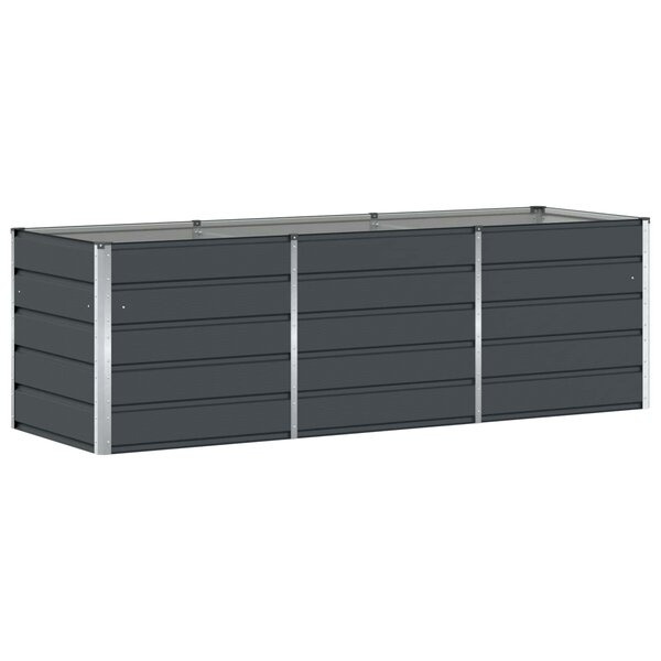 vidaXL Jardinière Anthracite 240 x 80 x 75 cm Acier