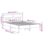 vidaXL Cadre de lit sans matelas blanc 160x200 cm bois de pin massif