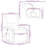 vidaXL Fauteuil inclinable de massage électrique vert clair velours