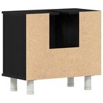 vidaXL Cabinet de salle de bain avec porte Chêne noir 60 x 32 x 54 cm