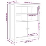 vidaXL Buffet Gris 83x41 5x100 cm Bois massif de pin