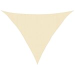 vidaXL Voile d'ombrage 160 g/m² Crème 3 5x3 5x4 9 m PEHD